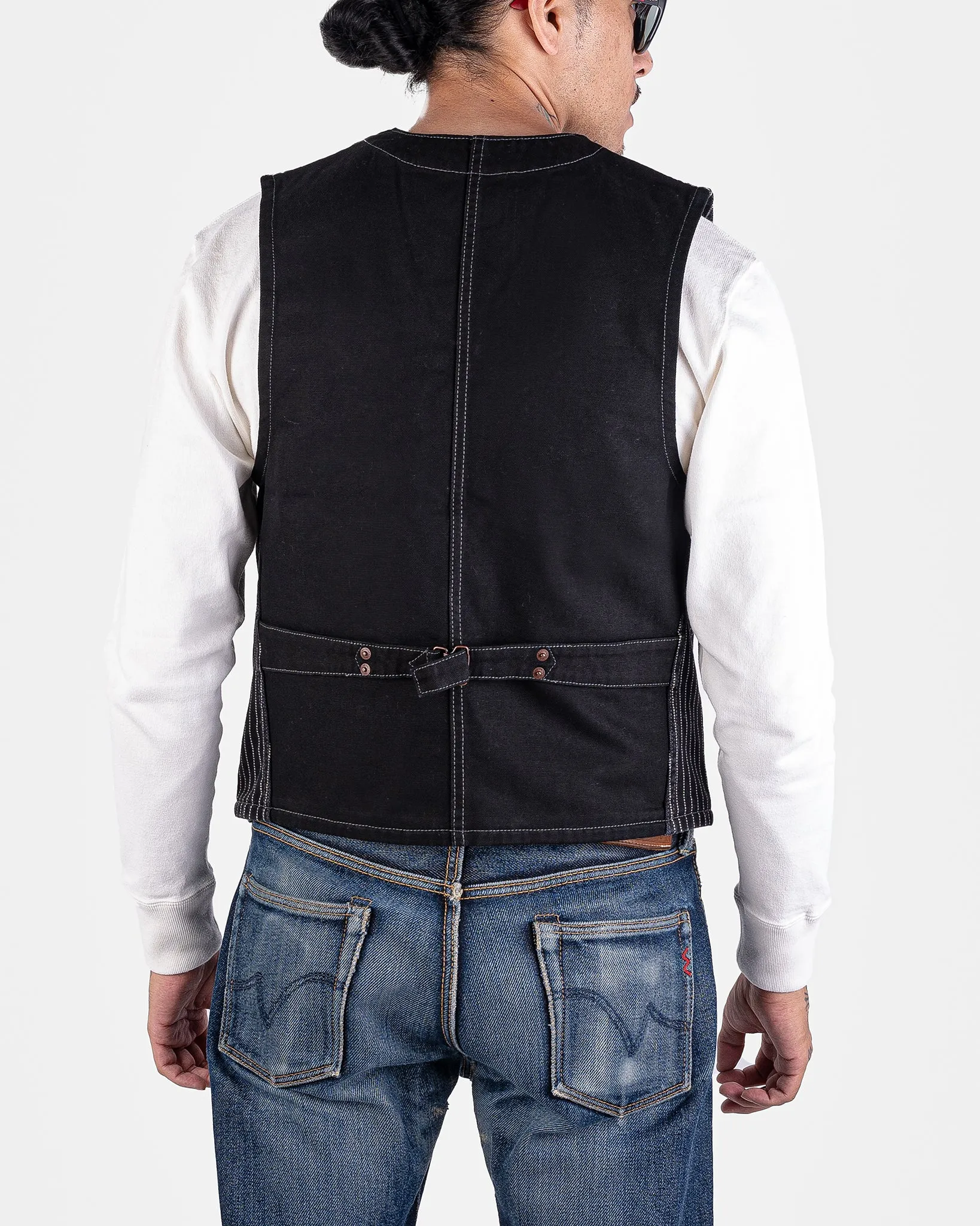12oz Wabash/Duck Work Vest - Black/Black