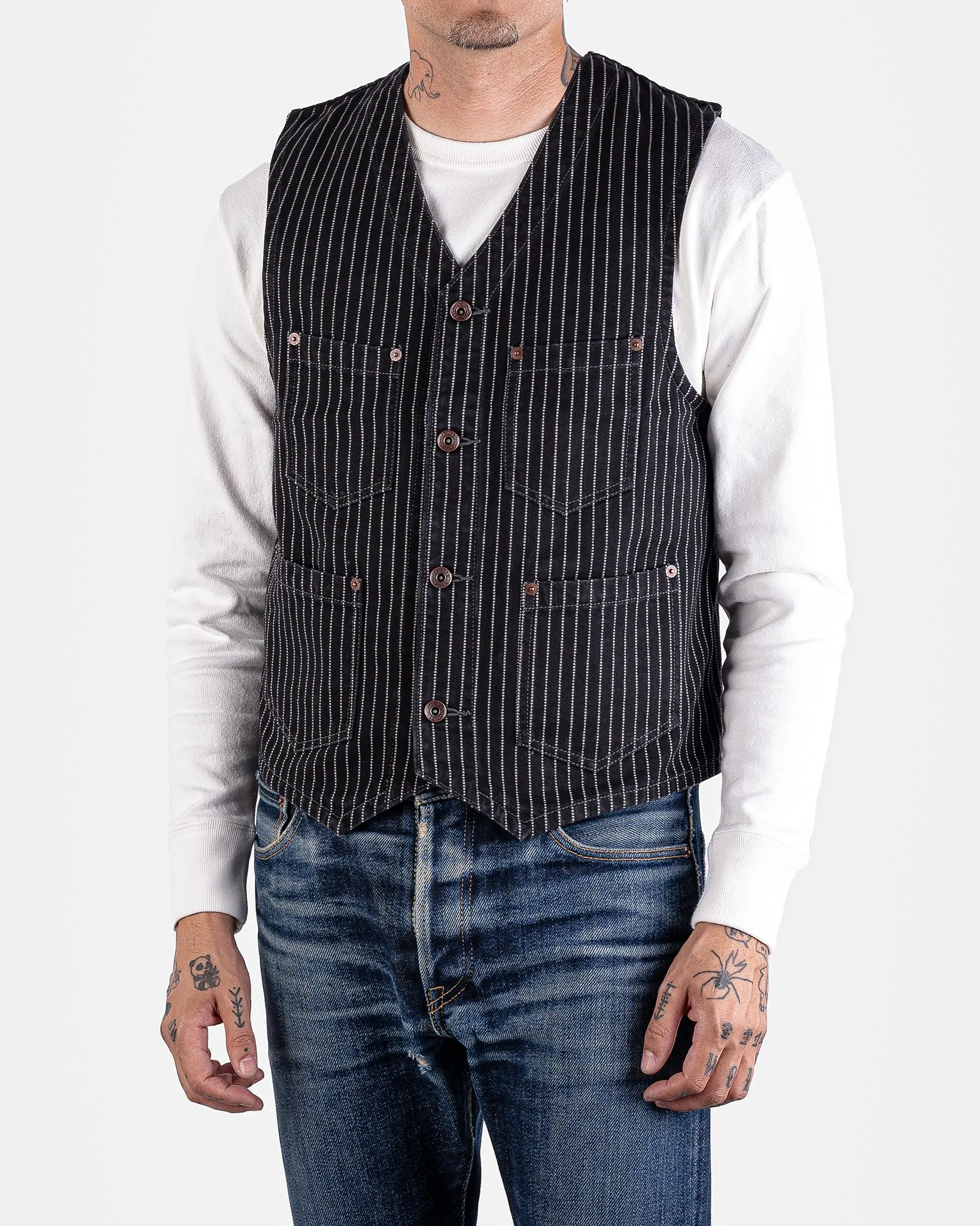 12oz Wabash/Duck Work Vest - Black/Black