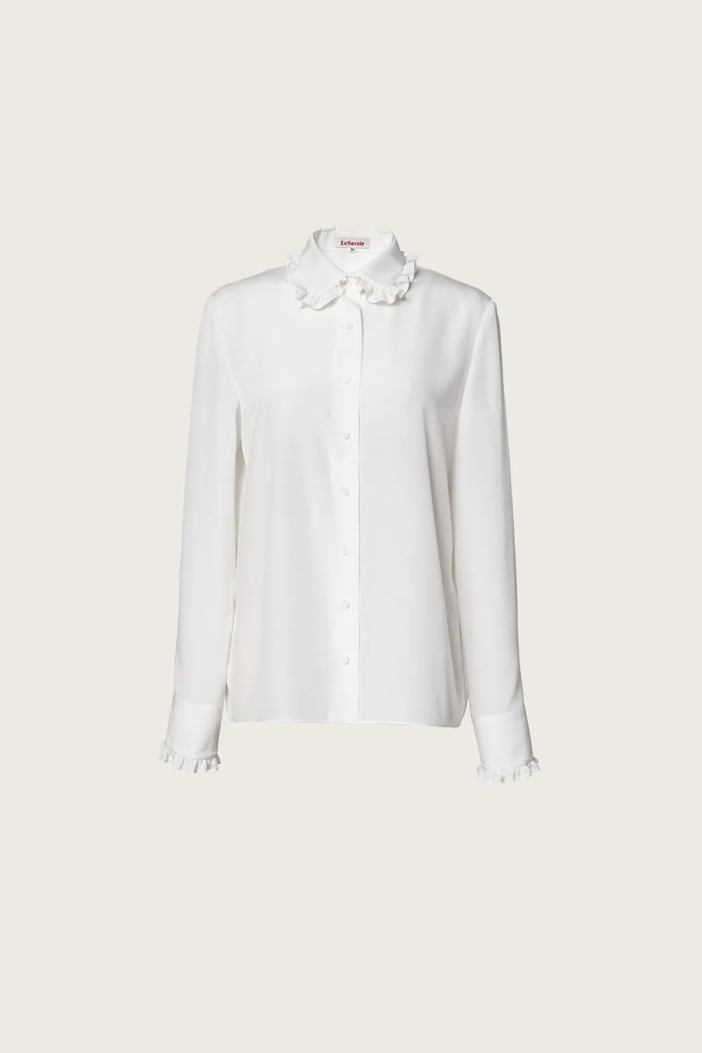 25SS RUFFLED FRILL BLOUSE_WHITE