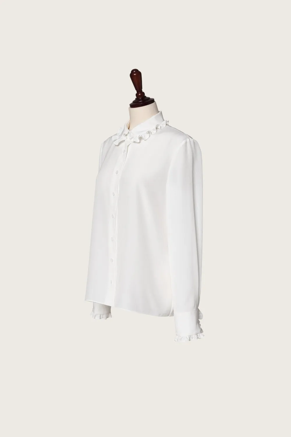 25SS RUFFLED FRILL BLOUSE_WHITE