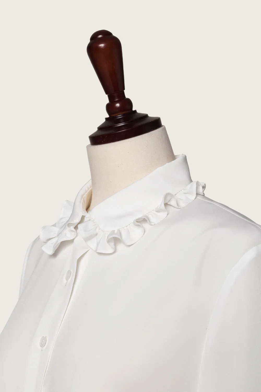 25SS RUFFLED FRILL BLOUSE_WHITE