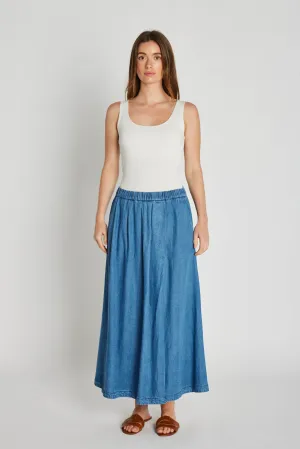 4124PBOKadina nederdel - Blue denim