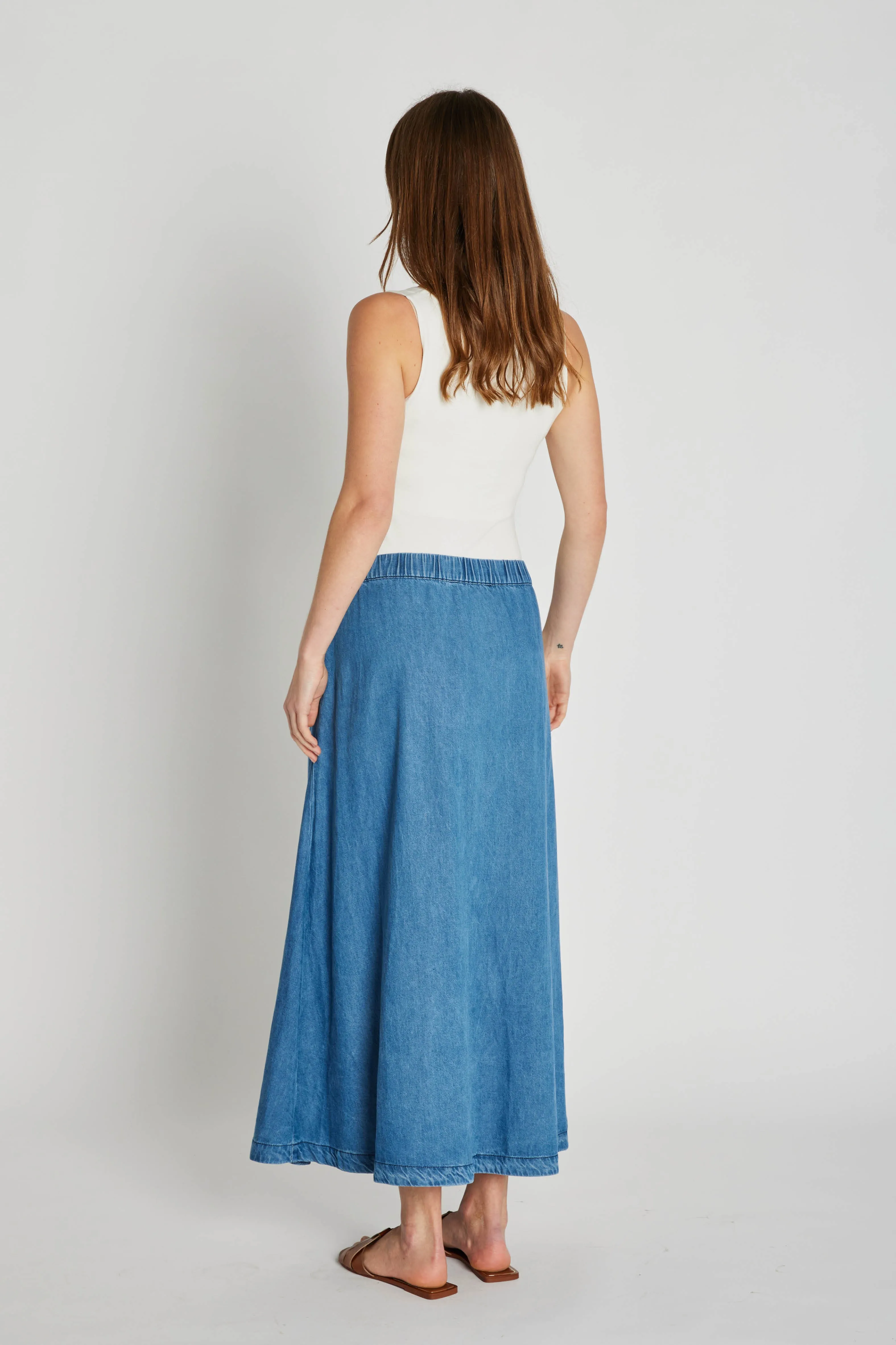 4124PBOKadina nederdel - Blue denim