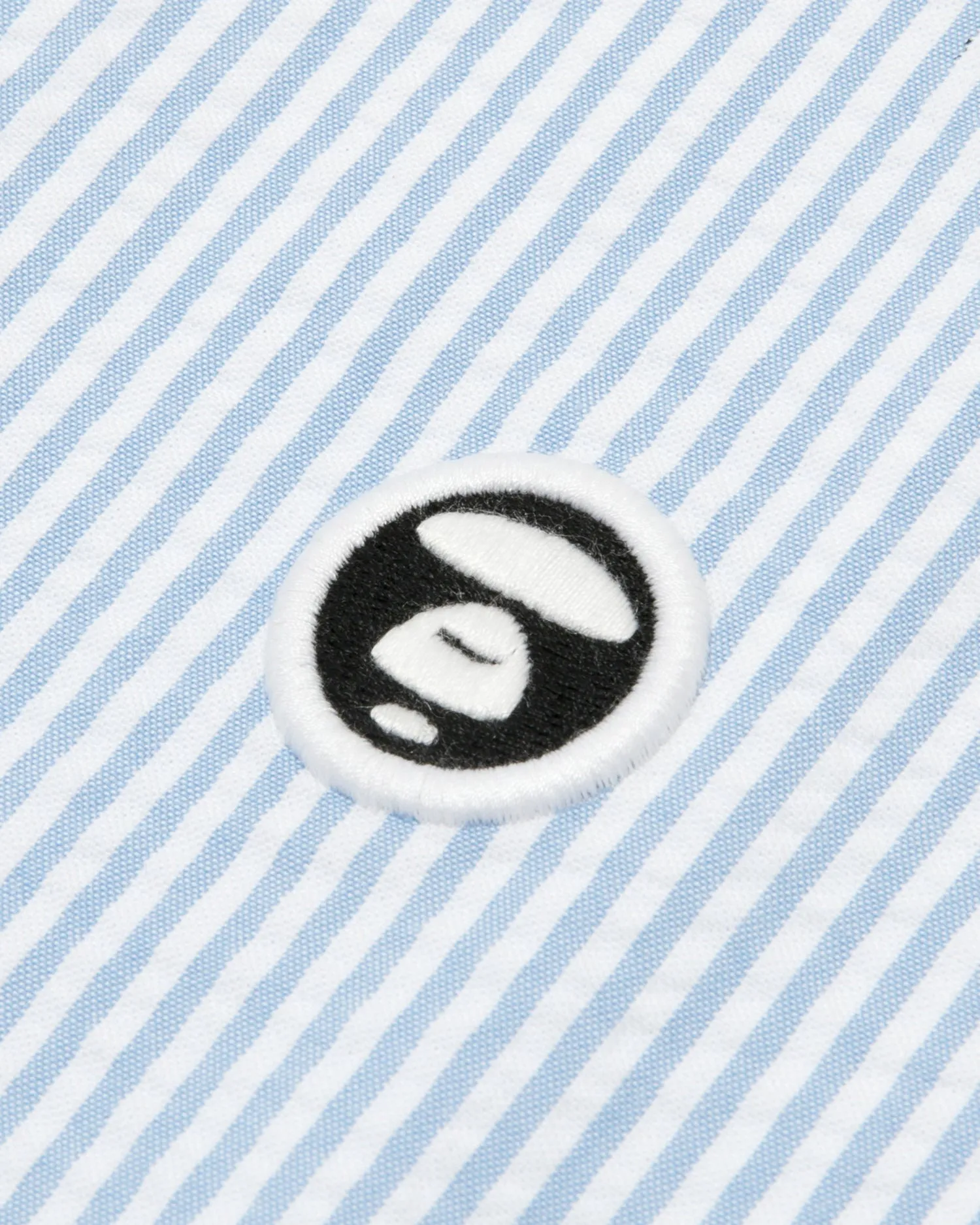 AAPENOW moonface logo stripe short sleeve shirt