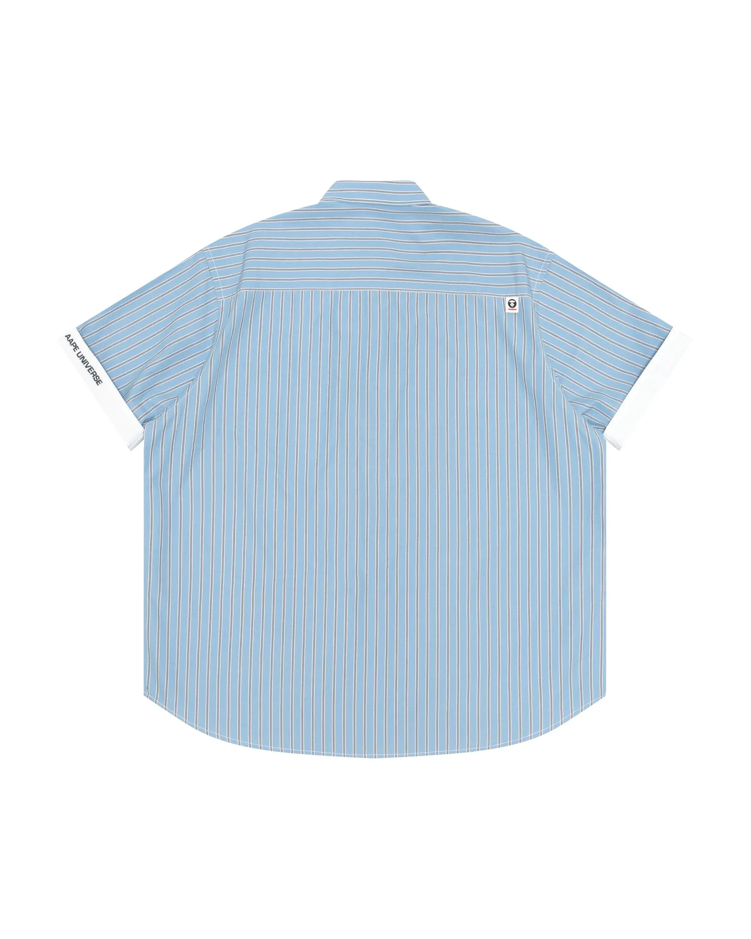 AAPENOW moonface logo stripe short sleeve shirt