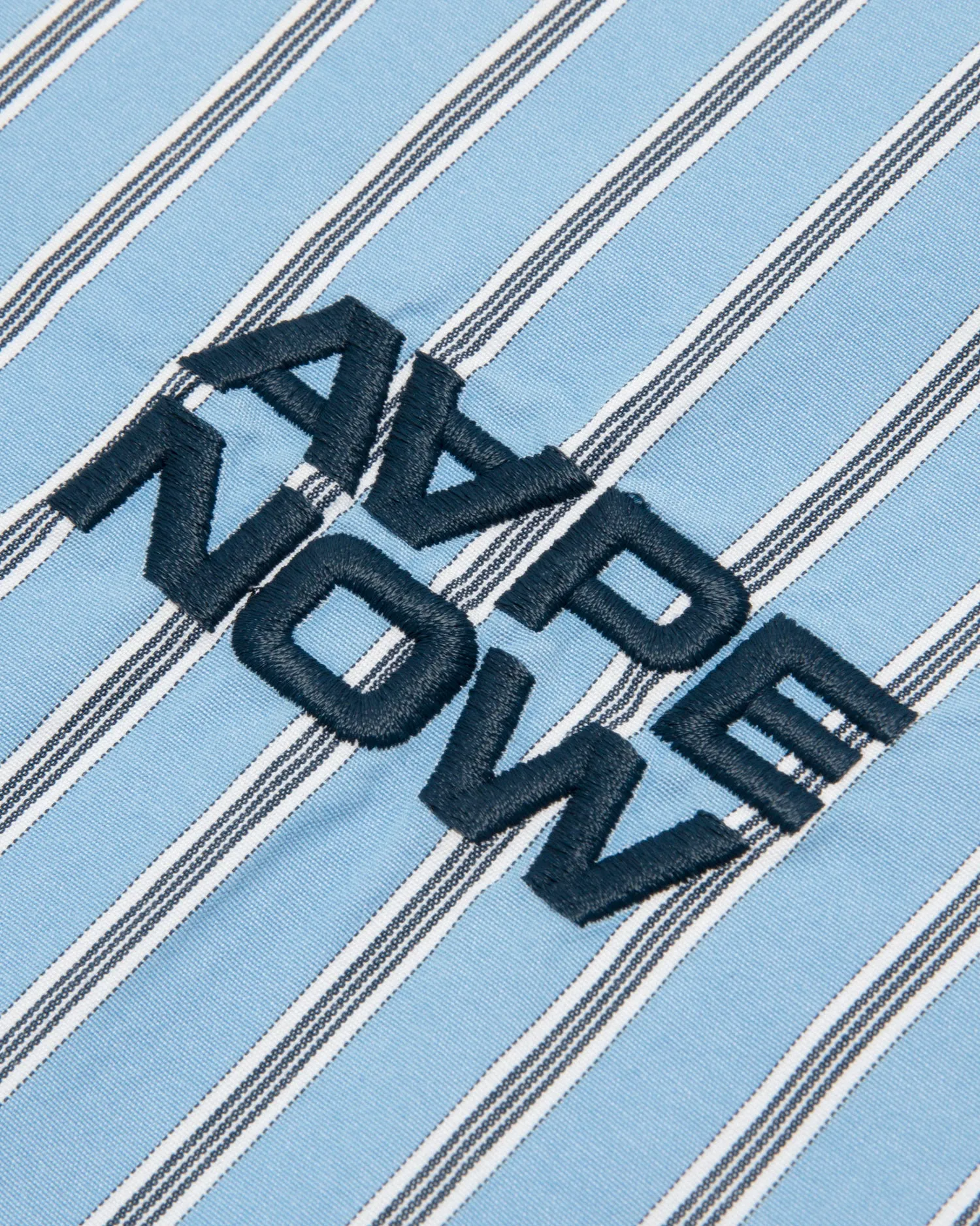 AAPENOW moonface logo stripe short sleeve shirt