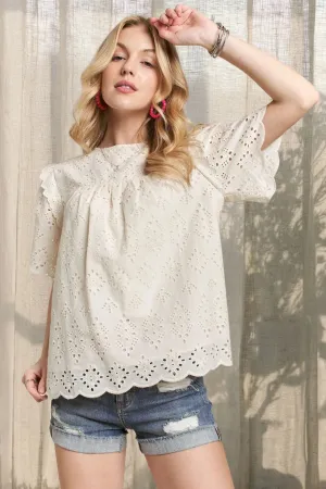 ADORA Ruffle Shoulder Blouse
