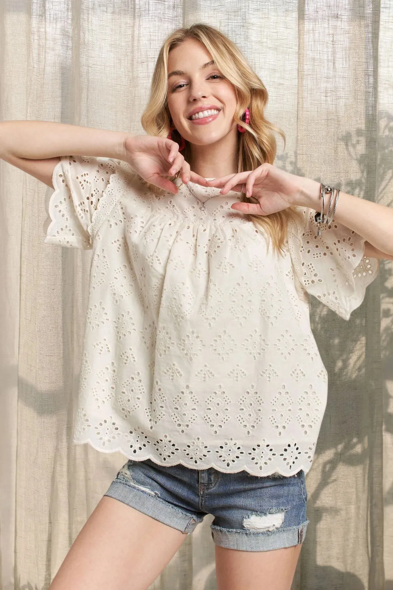 ADORA Ruffle Shoulder Blouse