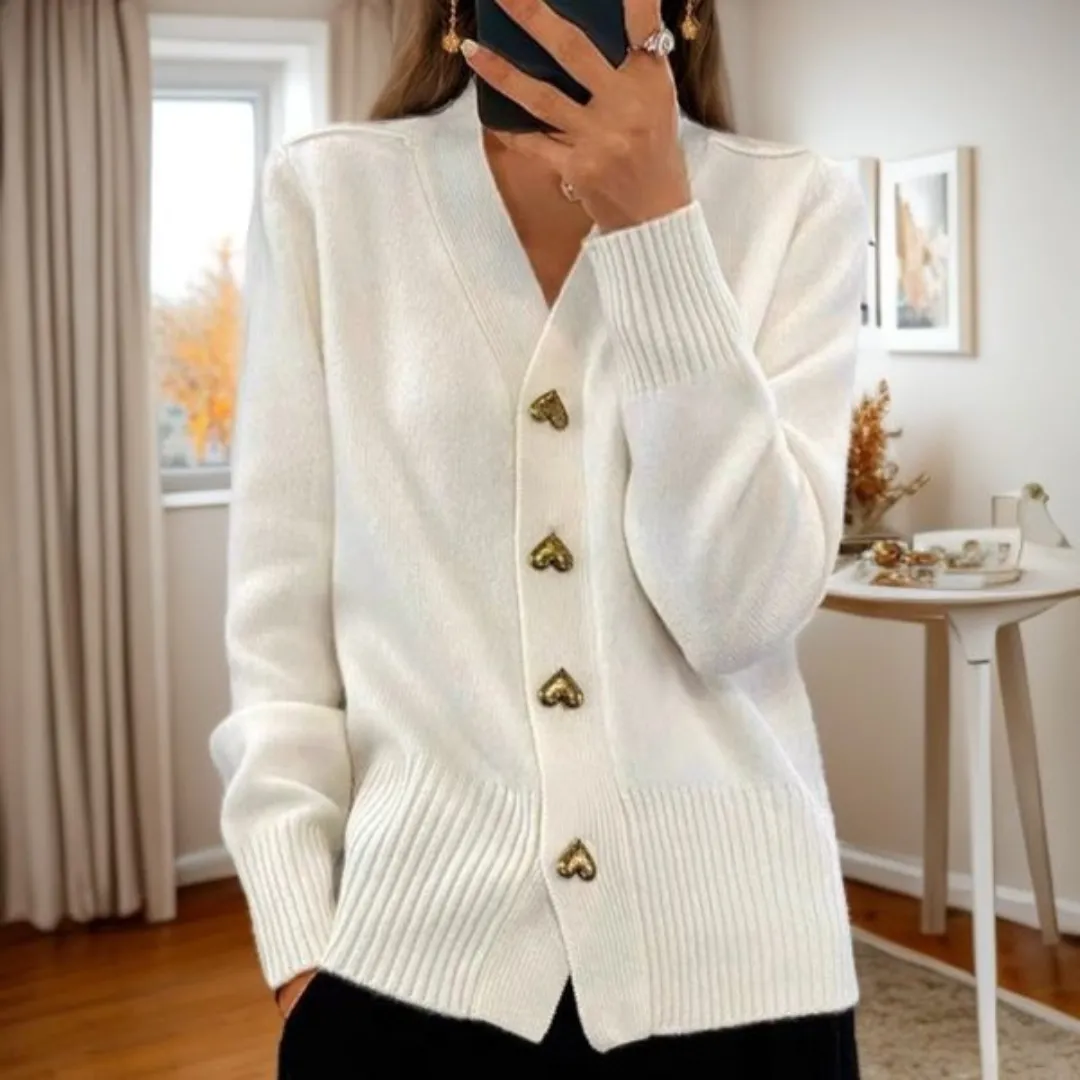 Alohi - Heart Button Cardigan
