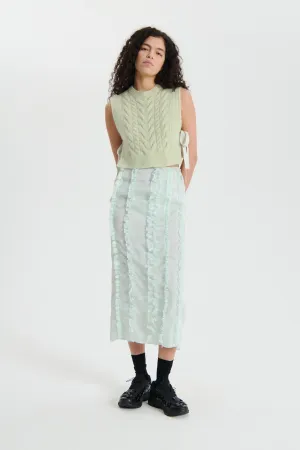 ALY | VEST TEXTURED MOHAIR MINT