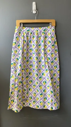 Amalfi Lemon Midi Skirt