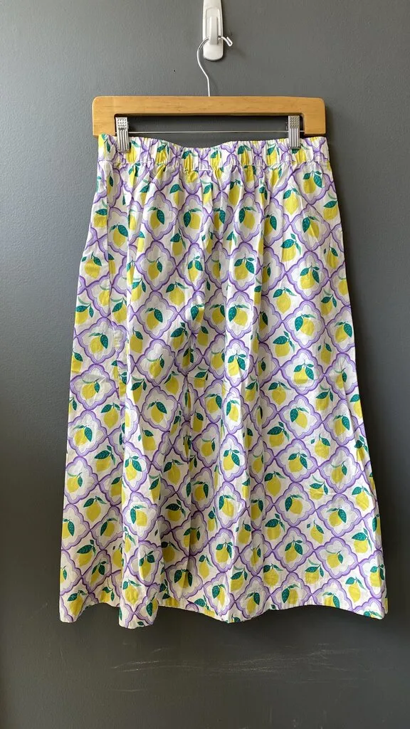 Amalfi Lemon Midi Skirt