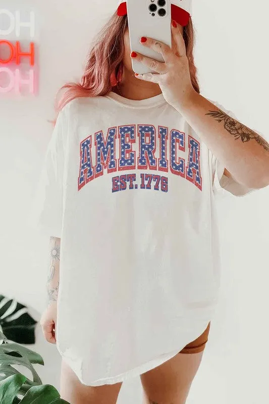 AMERICA OVERSIZED GRAPHIC TEE