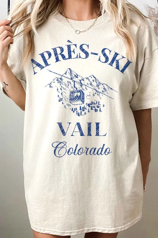 APRES SKI VAIL COLORADO OVERSIZED TEE