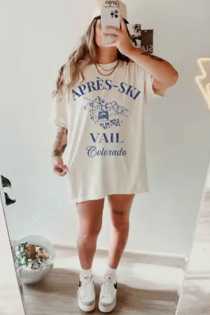 APRES SKI VAIL COLORADO OVERSIZED TEE