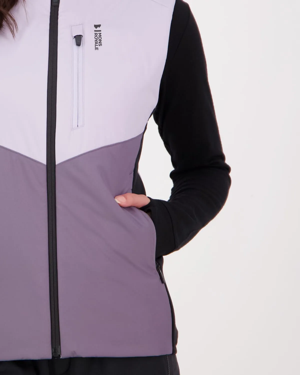 Arete Merino Insulated Vest - Thistle Cloud