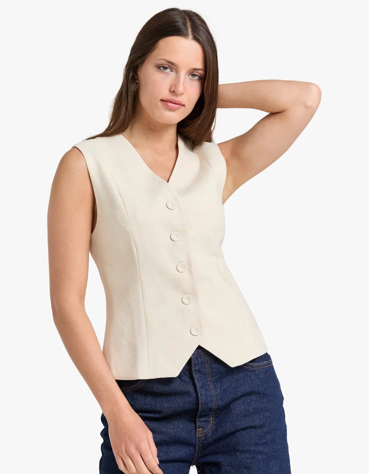 Arlo Waistcoat - Bone