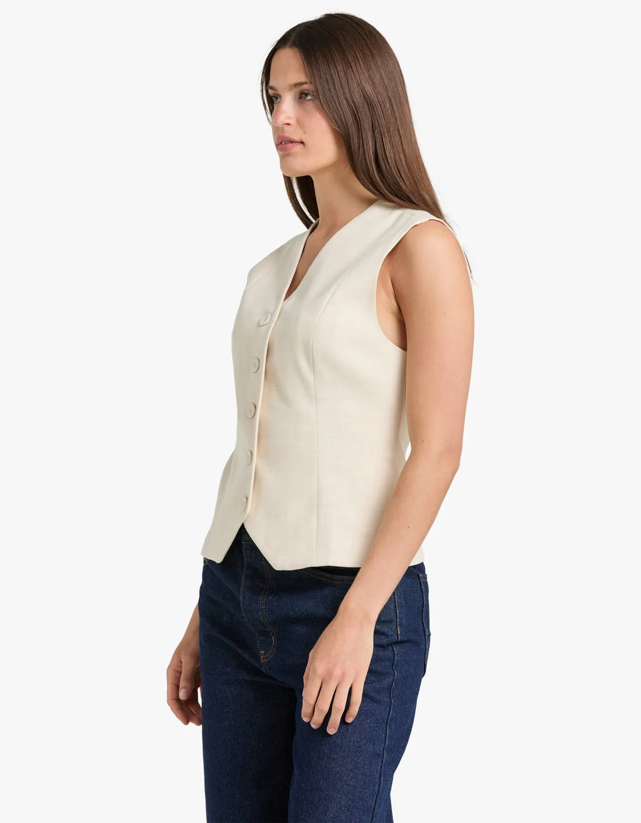Arlo Waistcoat - Bone