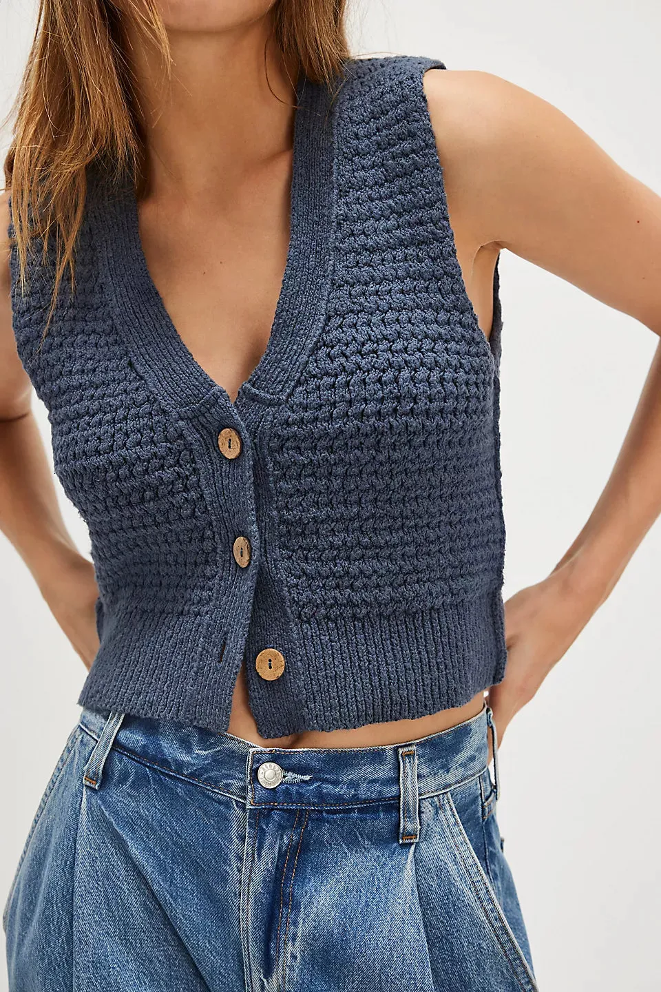 Ava Vest - Vintage Indigo