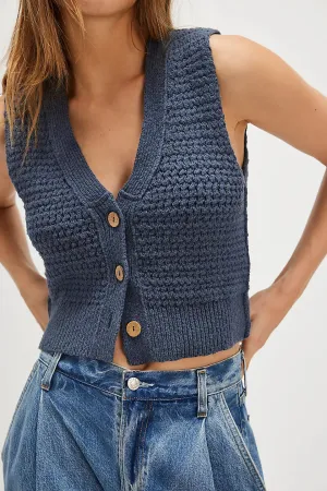 Ava Vest - Vintage Indigo