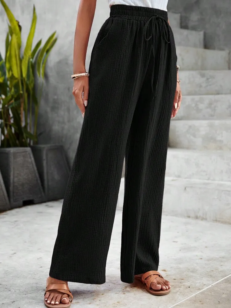 Avelina - Relaxed Fit Wide-Leg Trousers