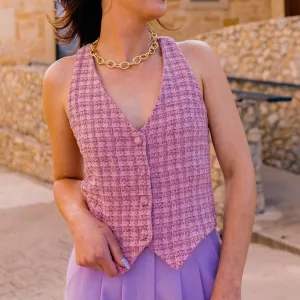 Back to Boss Tweed Tailored Sleeveless Vest - FINAL SALE