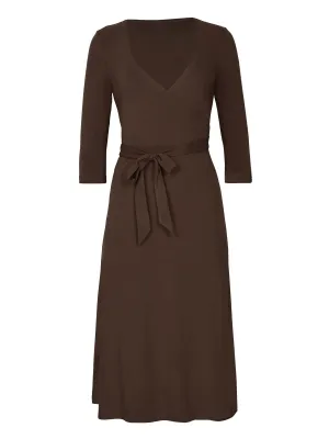 Bamboo Wrap Dress - Midi - Cocoa