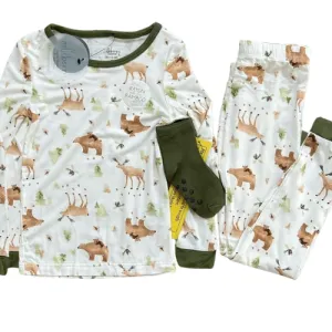 Bear Walk Long Sleeve Pajama Set