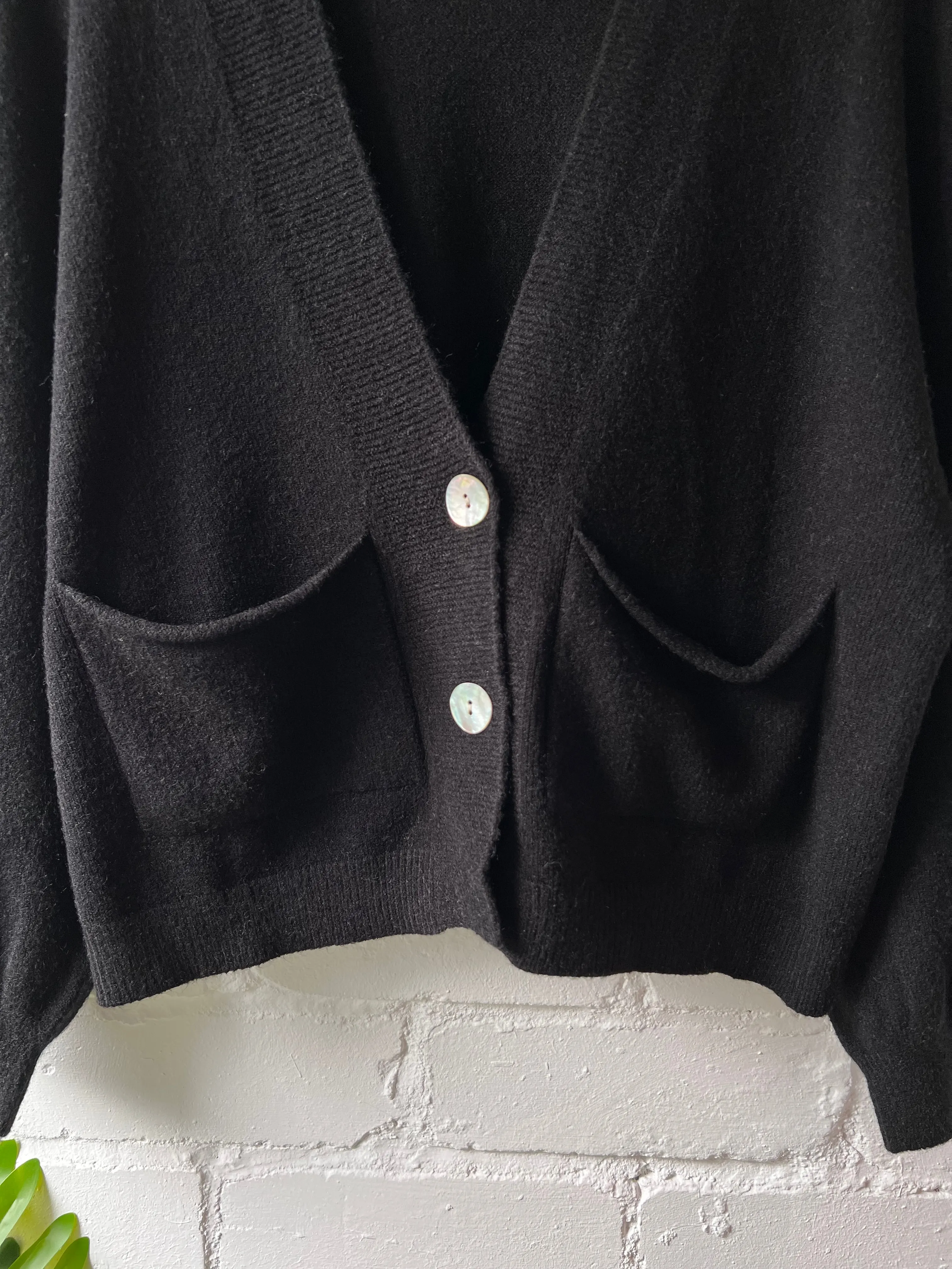 Black 2 Button Cardigan
