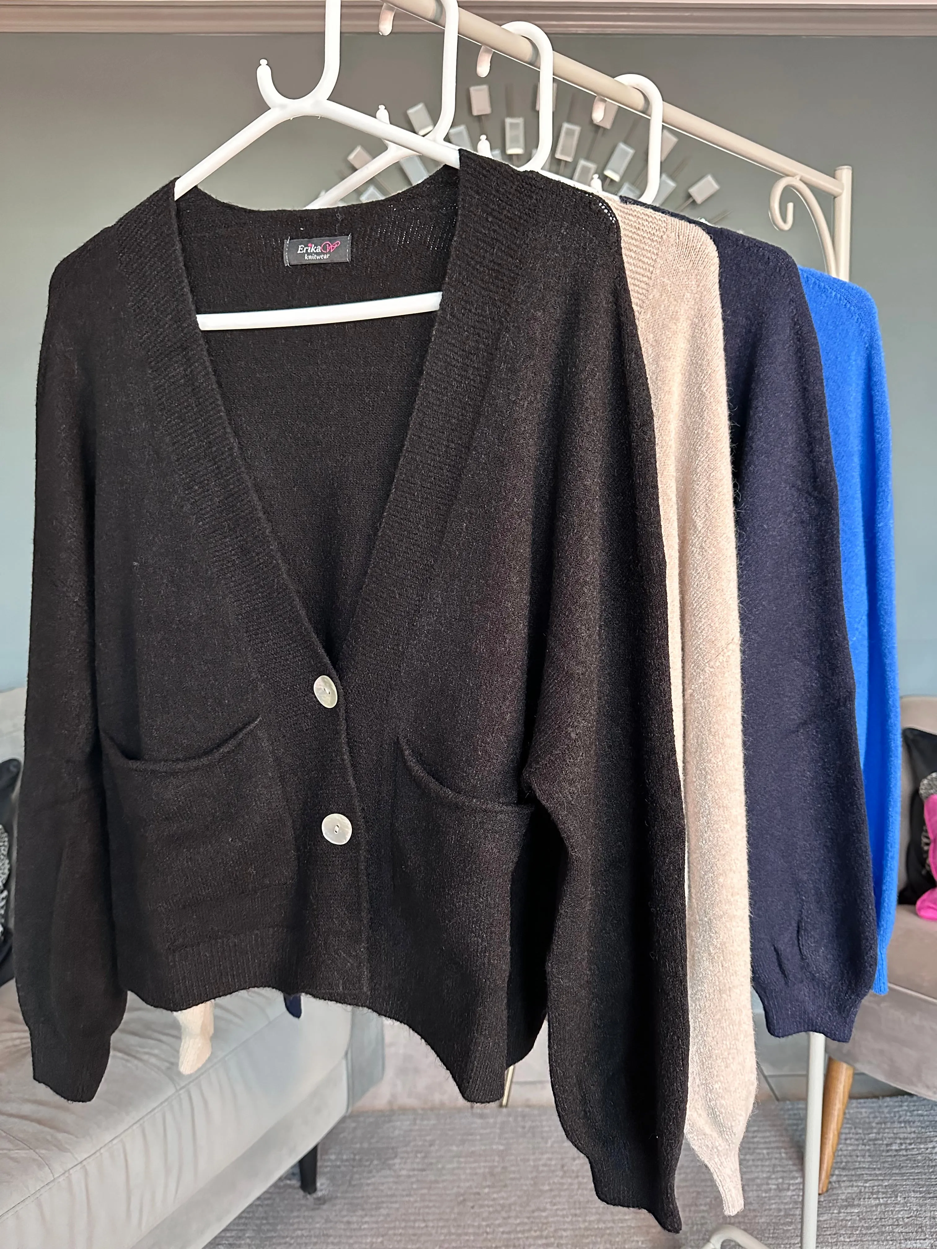 Black 2 Button Cardigan