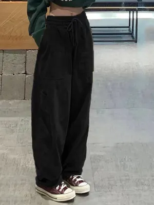 Black Street Joggers with Drawstring