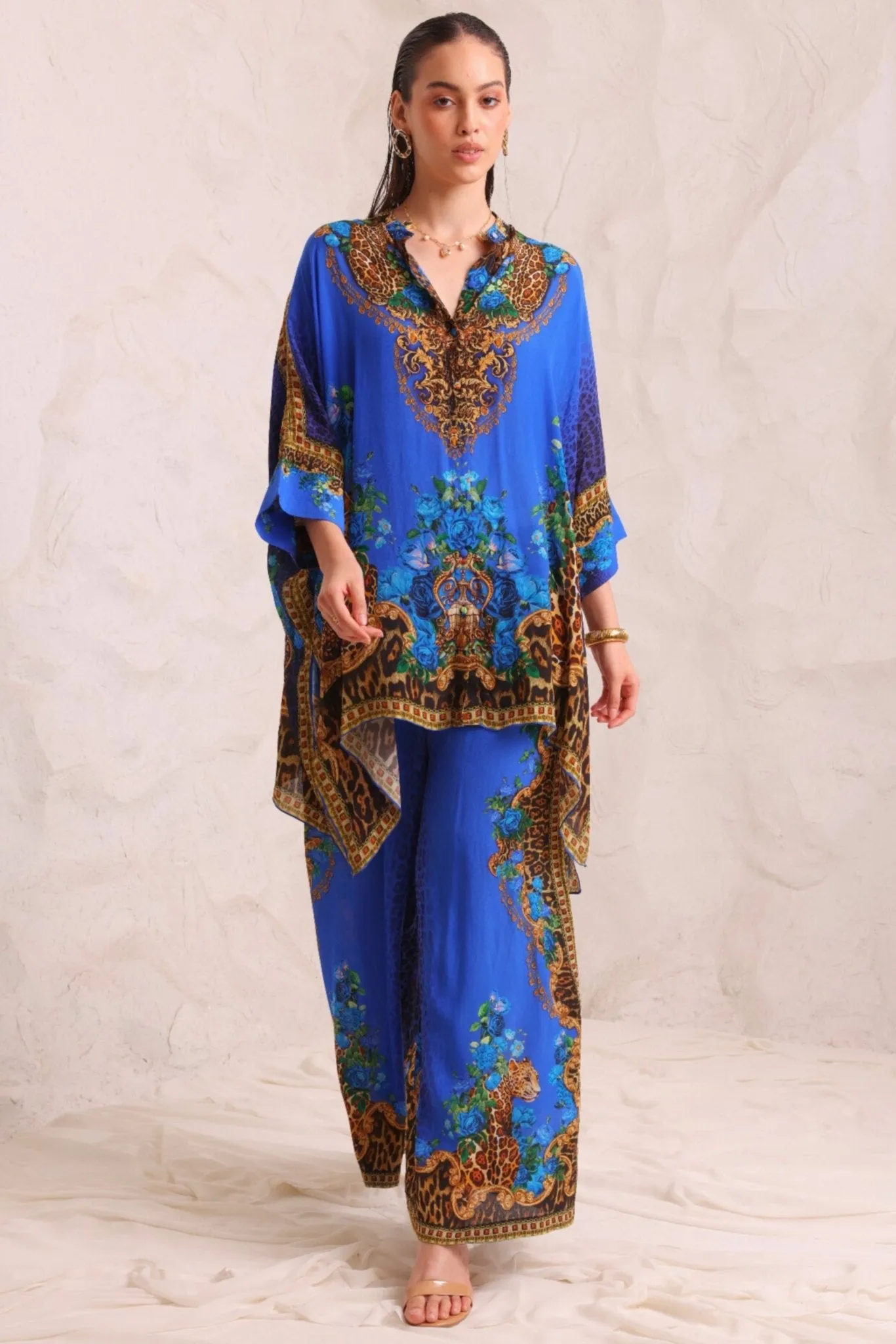 BLUE LEOPARDESS TROUSERS