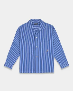 Blue Striped Cotton Shirt