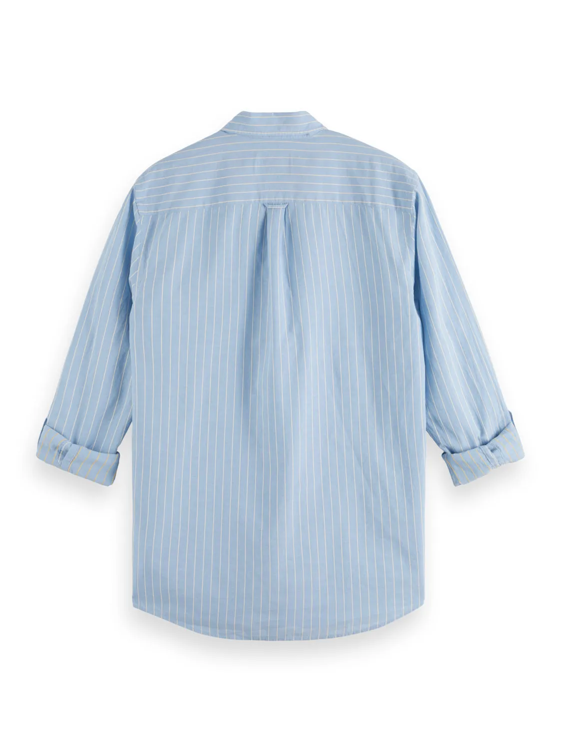 Blue Yarn Dyed Dobby Stripe