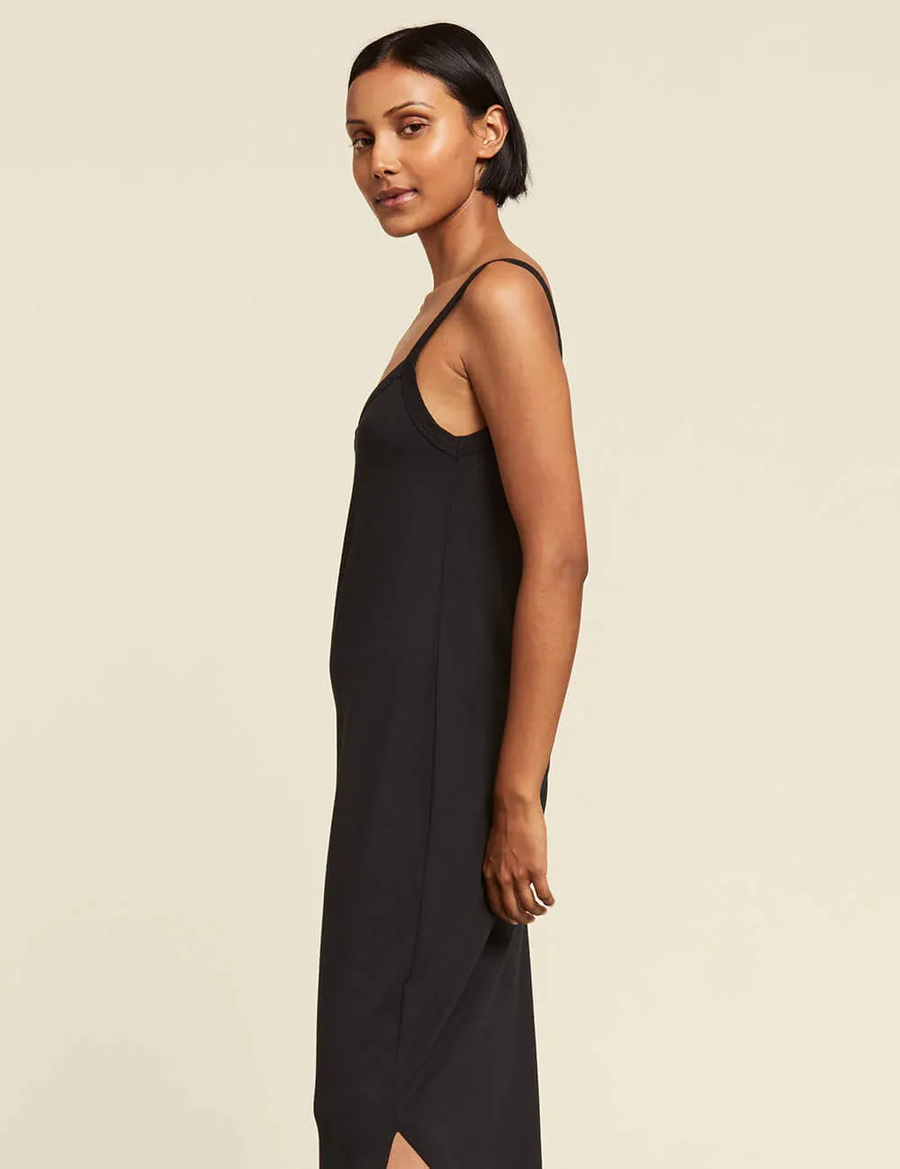 Boody V-Neck Slip Dress - Black - FINAL SALE
