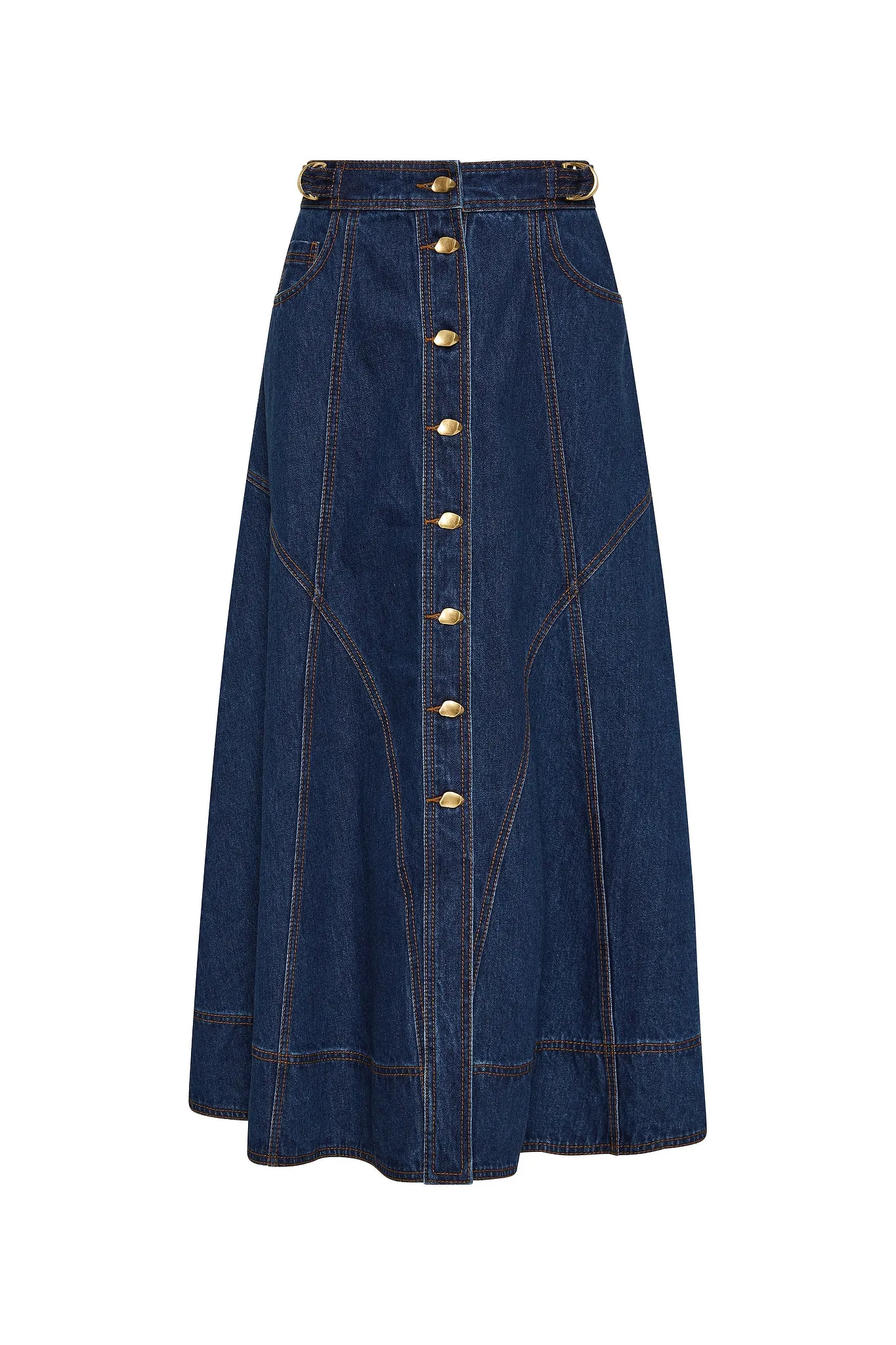 Carmen Denim Midi Skirt
