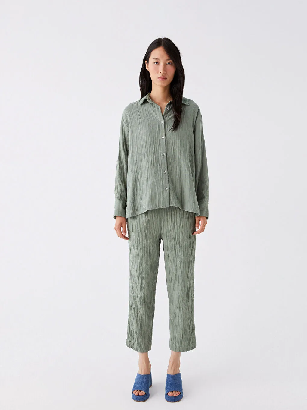 Carrot Cut Women Trousers With Elastic Waist