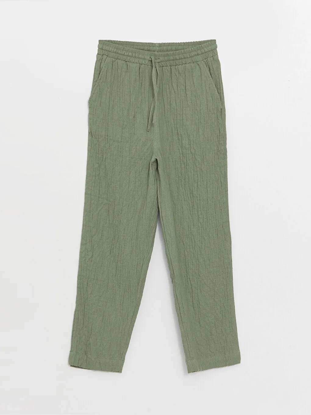 Carrot Cut Women Trousers With Elastic Waist