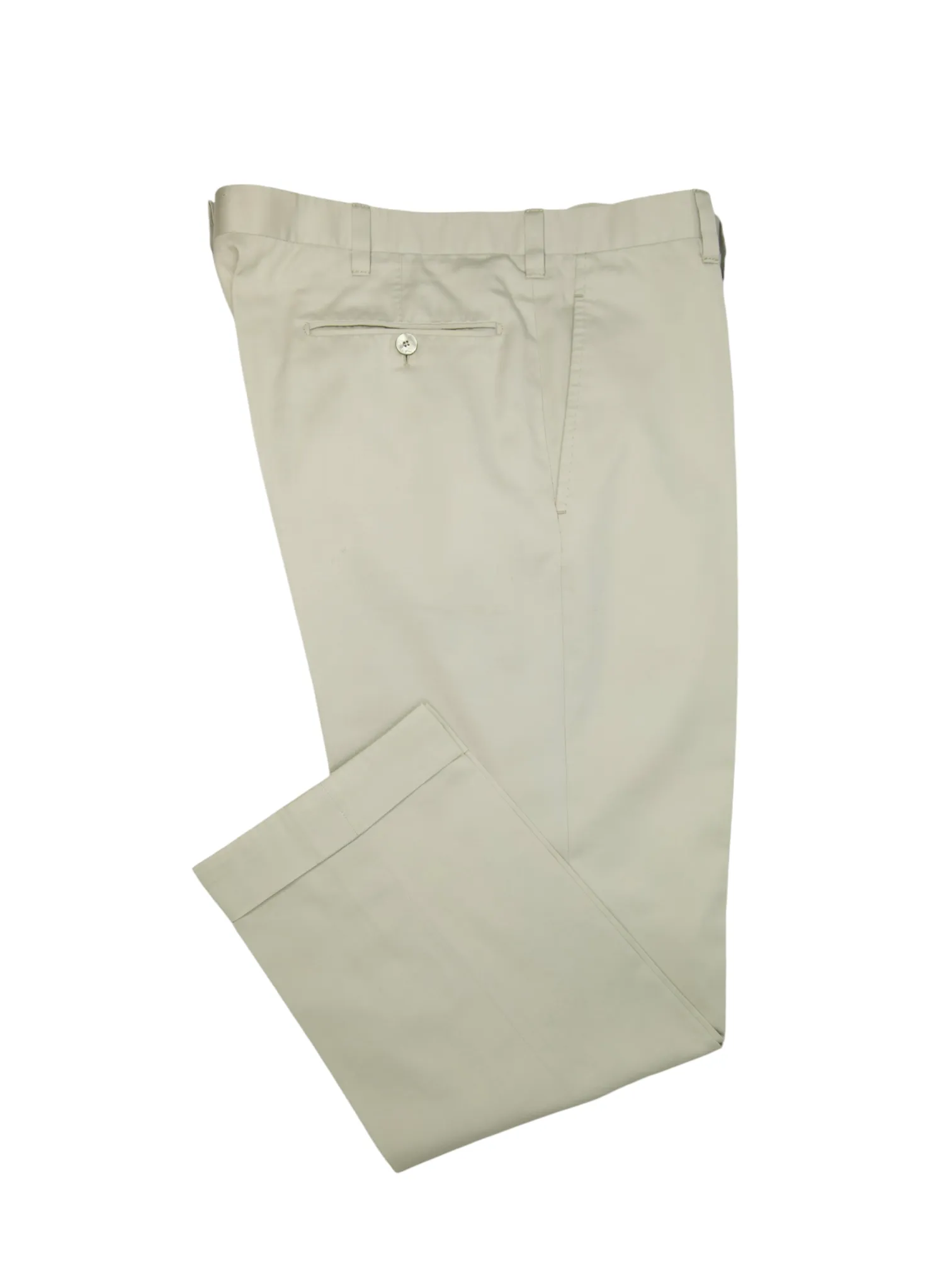 Cesare Attolini Stone Grey Wool & Cashmere Sartorial Trousers