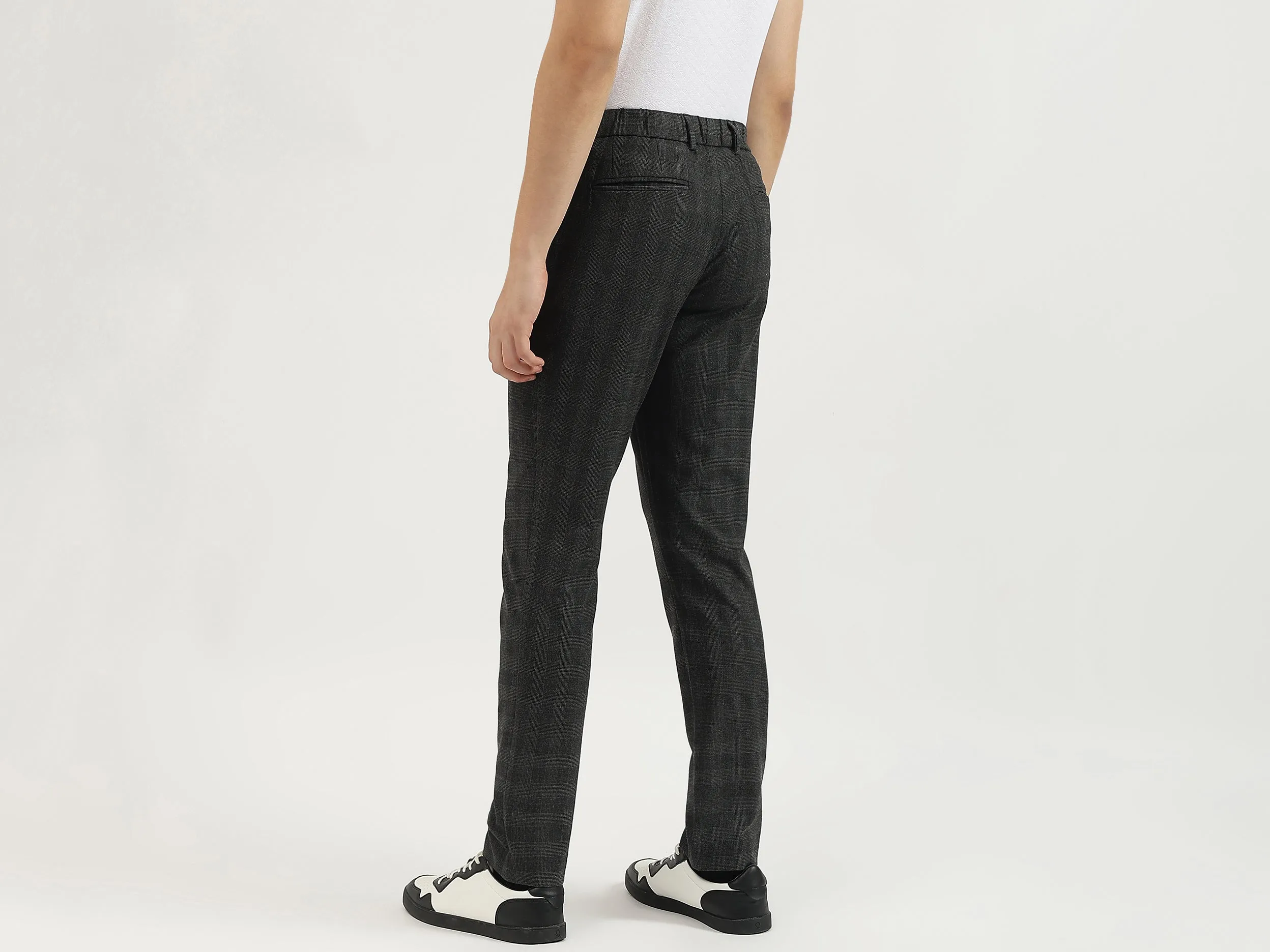 Checkered Relaxed Fit Trousers