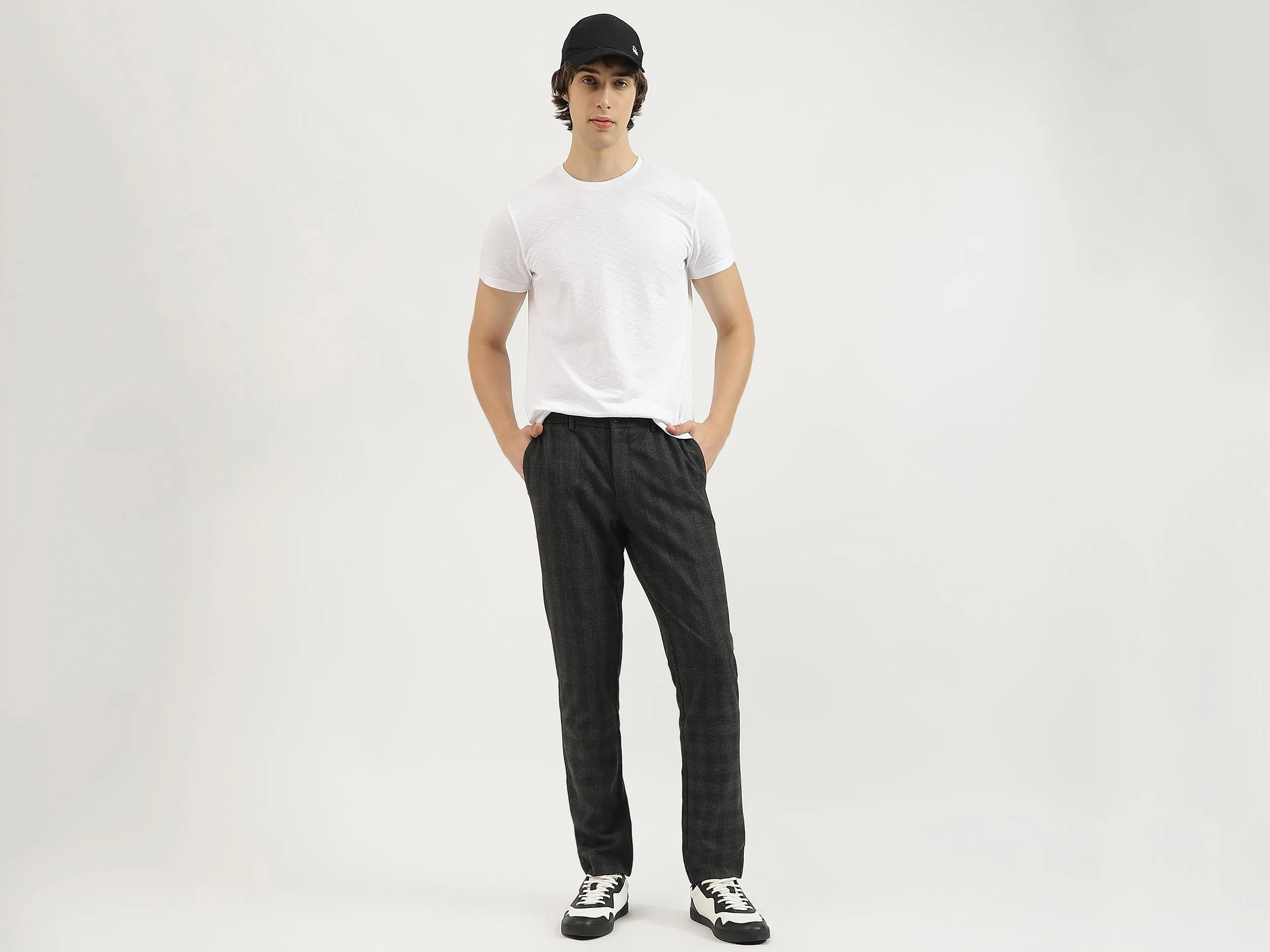 Checkered Relaxed Fit Trousers