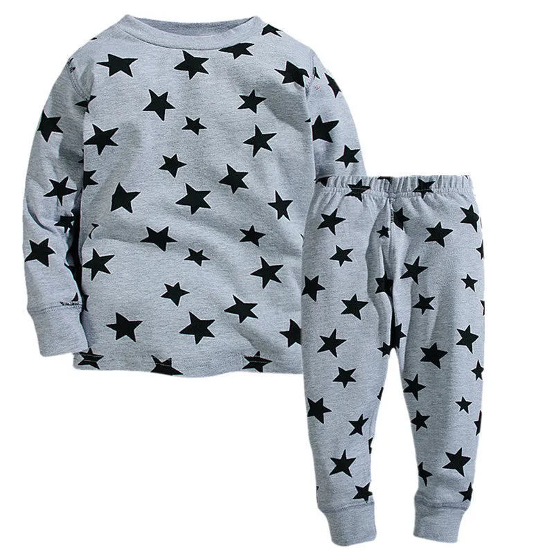 Children Clothes Sets Baby Girls Sleepwear Long Sleeve Leisure Wear Kids Pajamas Next Girl Clothing Style for 2-7 yrs