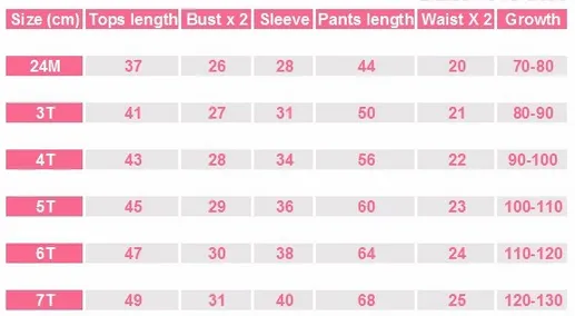 Children Clothes Sets Baby Girls Sleepwear Long Sleeve Leisure Wear Kids Pajamas Next Girl Clothing Style for 2-7 yrs