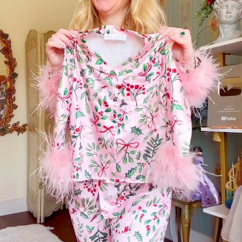 Christmas Gift - Pink Christmas Cute Pajamas