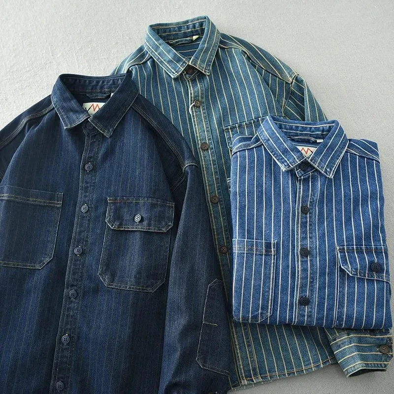 Christopher Mosley Striped Denim Shirt