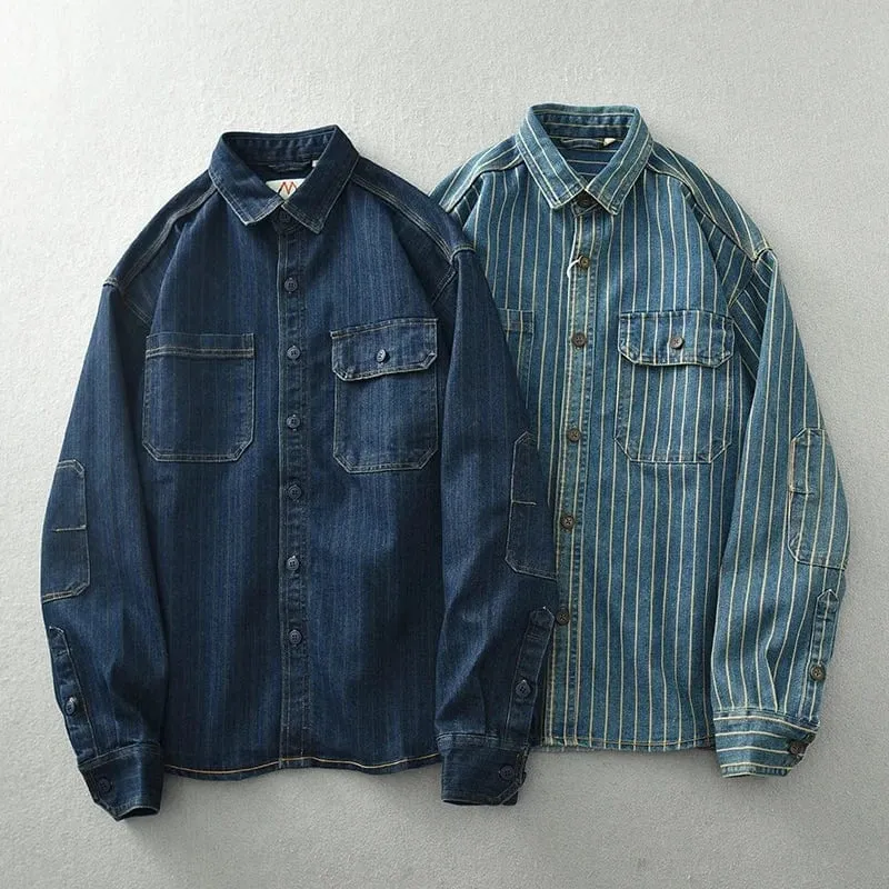 Christopher Mosley Striped Denim Shirt