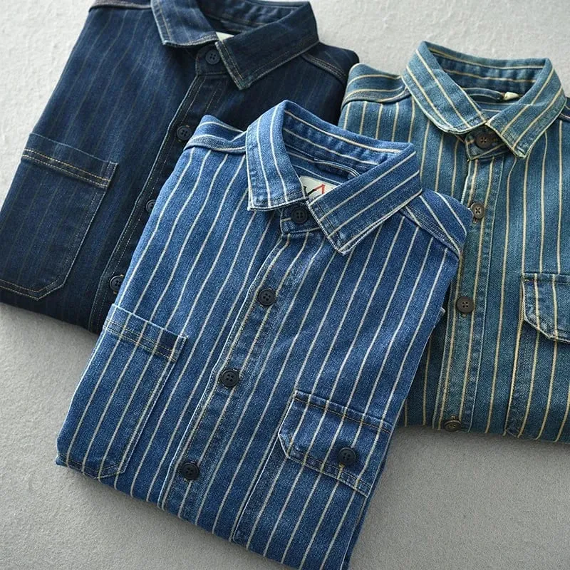 Christopher Mosley Striped Denim Shirt