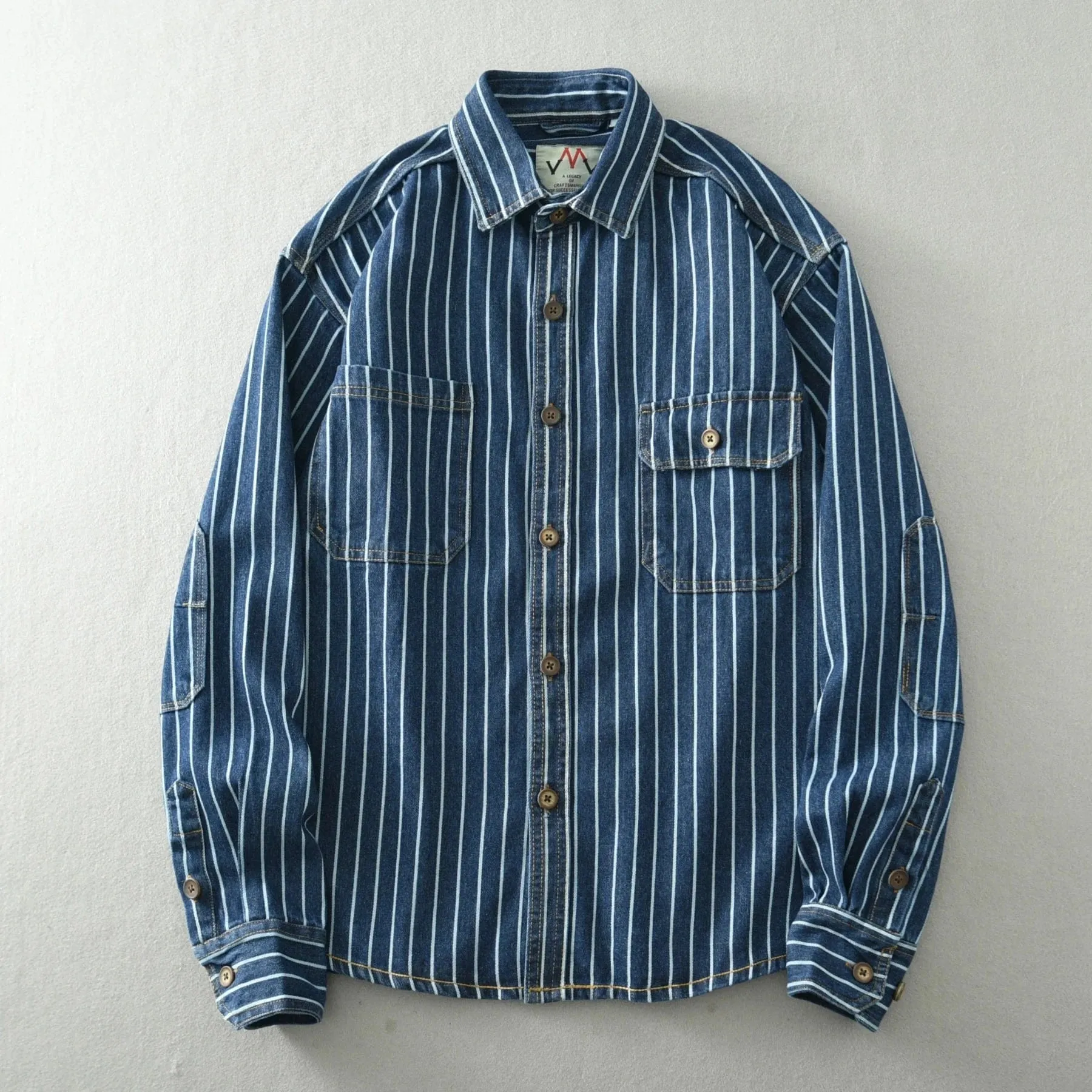Christopher Mosley Striped Denim Shirt
