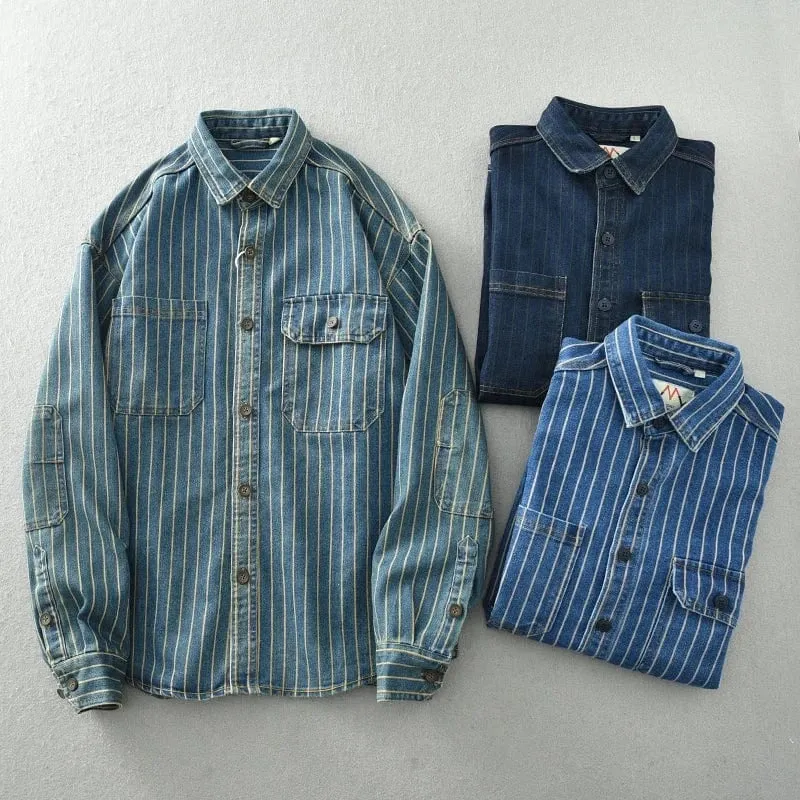 Christopher Mosley Striped Denim Shirt