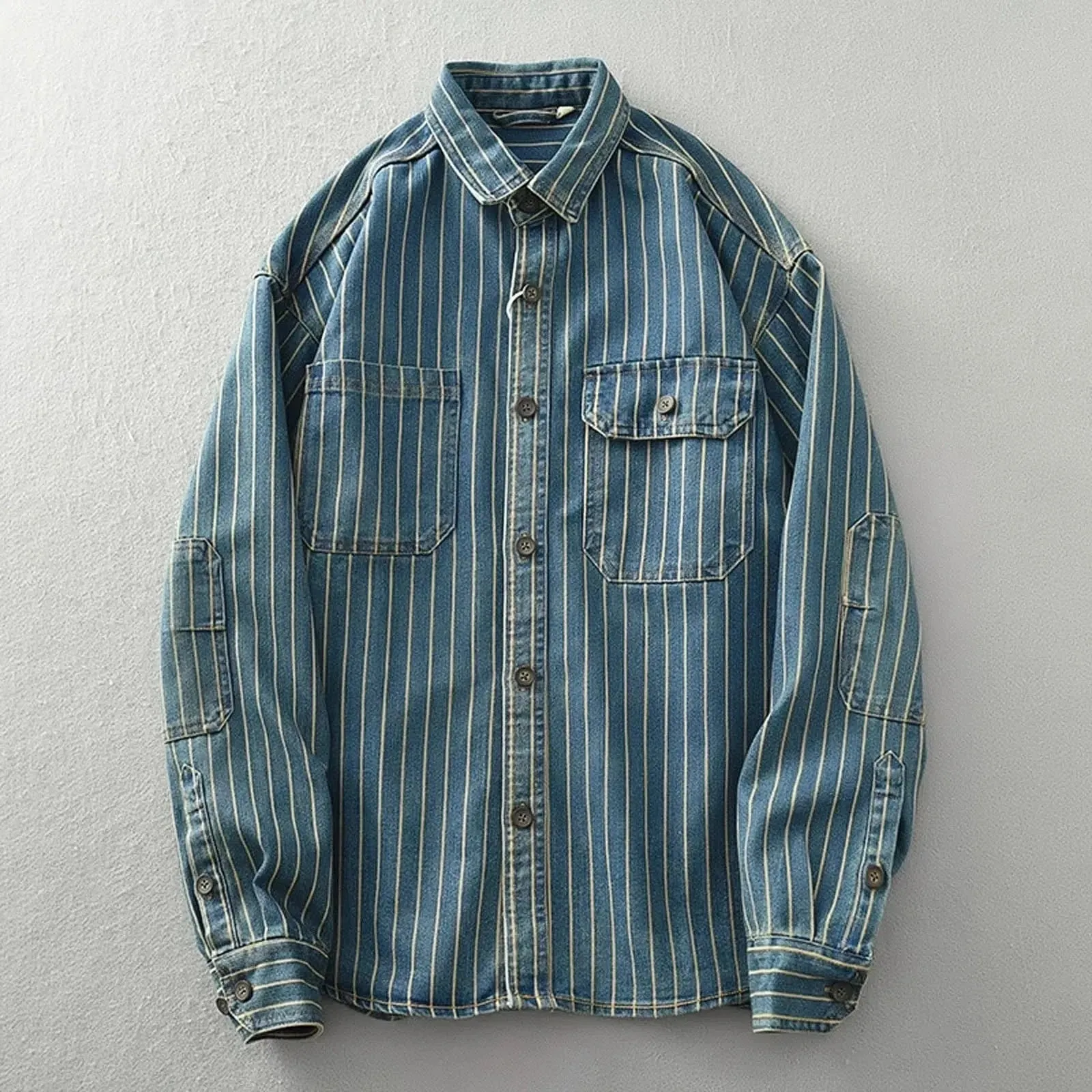 Christopher Mosley Striped Denim Shirt